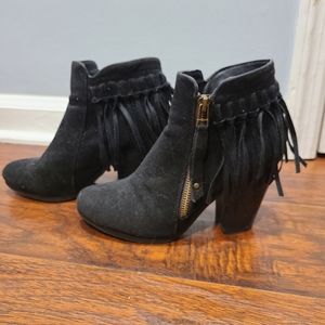 Breckelles Black Fringe Booties